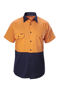 Picture of Hard Yakka Foundations Hi-Visibility Two Tone Cotton Drill Short Sleeve Shirt Y07116