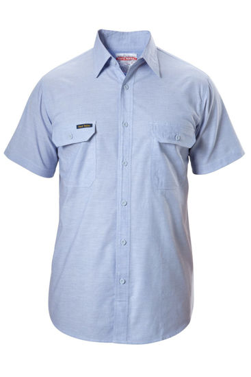 Picture of Hard Yakka Foundations Cotton Chambray Short Sleeve Shirt Y07529