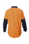 Picture of Hard Yakka Foundations Hi-Visibility Two Tone Closed Front Long Sleeve Cotton Drill Shirt With Gusset Y07984