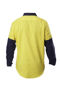 Picture of Hard Yakka Foundations Hi-Visibility Two Tone Closed Front Long Sleeve Cotton Drill Shirt With Gusset Y07984