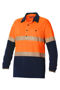 Picture of Hard Yakka Koolgear Hi-Visibility Two Tone Long Sleeve Ventilated Polo With Segmented Tape Y11379