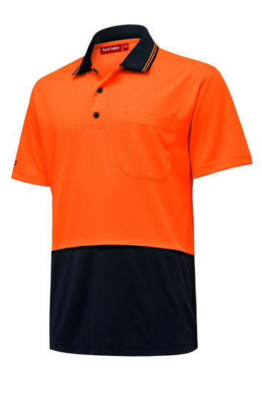 Picture of Hard Yakka Hi Vis 2 Tone L/Sl Micro Mesh Polo Y19605