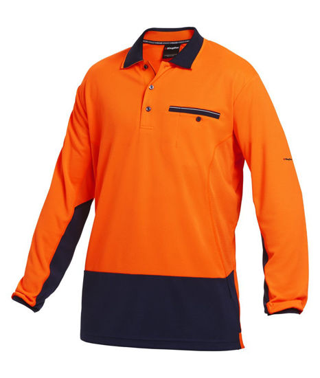 Picture of Kinggee Workcool Spliced Polo Long Sleeve K54840