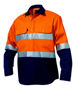 Picture of Kinggee Reflective Closed Front Spliced Drill Shirt Long Sleeve K54325