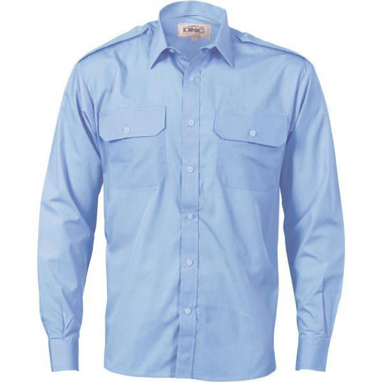 Picture of Dnc Epaulette Polyester/Cotton Work Shirt - Long Sleeve 3214