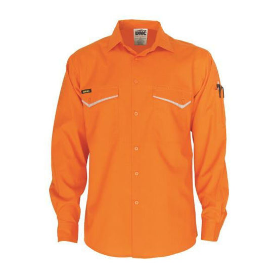 Picture of Dnc Hi-Vis Ripstop Cotton Cool Shirt, Long Sleeve 3584