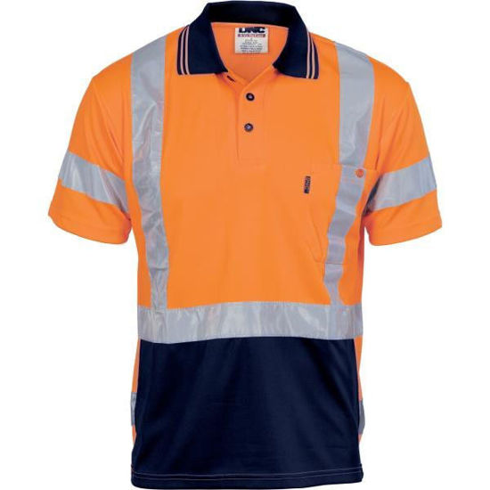 Picture of Dnc Hi-Vis D/N Cool Breethe Polo X Baxk & Additional R/Tape On Back - Short Sleeve 3712