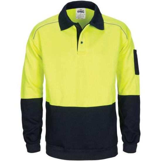 Picture of Dnc Hi-Vis Rugby Top Windcheater With Two Side Zipped Pockets 3727