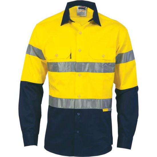 Picture of Dnc Hi-Vis Two Tone Drill Shirts With 3M8906 R/Tape, Long Sleeve 3736