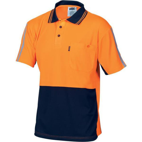 Picture of Dnc Hi-Vis Cool Breathe Stripe Polo - Short Sleeve 3755