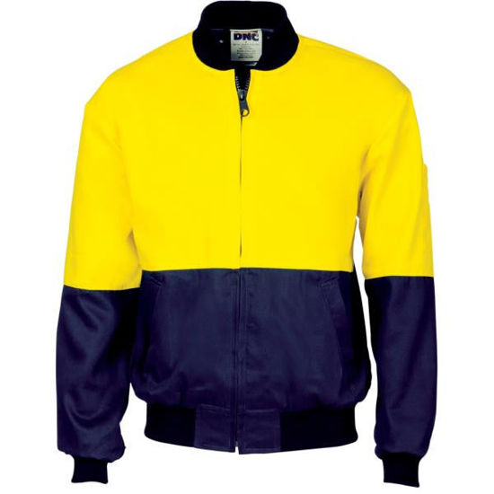 Picture of Dnc Hi-Vis Two Tone Cotton Bomber Jacket 3757