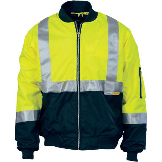 Picture of Dnc Hi-Vis 2 Tone Bomber Jacket With Csr R/Tape 3762