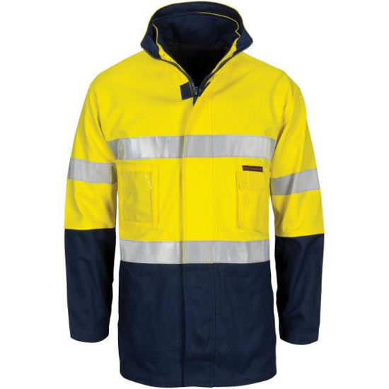 Picture of Dnc Hi-Vis 4 In 1 Cotton Drill Jacket With Generic R/Tape 3764