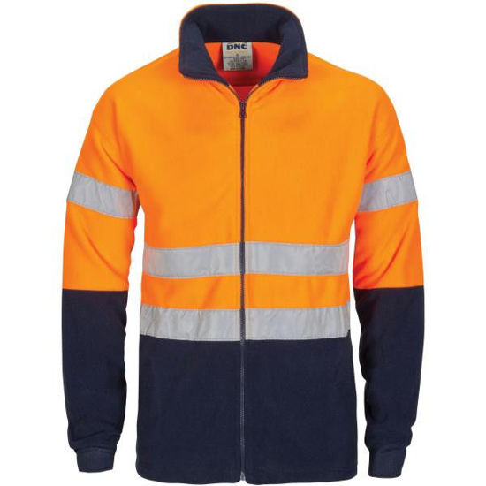 Picture of Dnc Hi-Vis Two Tone Full Zip Polar Fleece With Generic R/Tape 3830