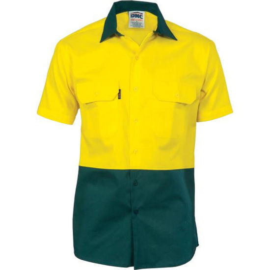 Picture of Dnc Hi-Vis Two Tone Cotton Drill Shirt 3831