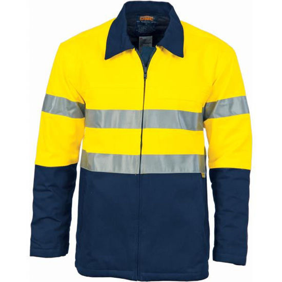 Picture of Dnc Hi-Vis Two Tone Protector Drill Jacket With 3M Reflective Tape 3858