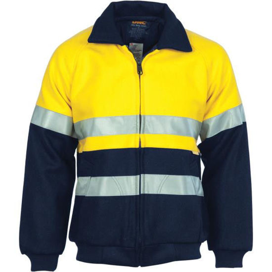 Picture of Dnc Hi-Vis Two Tone Bluey Jacket With 3M Reflective Tape 3859