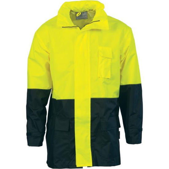 Picture of Dnc Hi-Vis Two Tone Lightweight Rain Jacket 3877