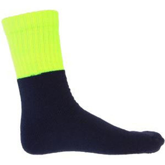 Picture of Dnc Hi-Vis Two Tone Acrylic 3 Pack Work Socks s123