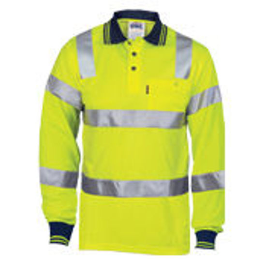 Picture of Dnc Hi-Vis Biomotion Tapped Polo Long Sleeve 3713