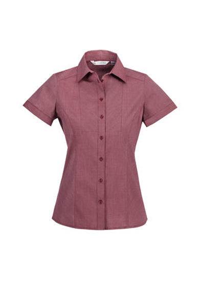 Picture of Biz Collection Ladies Chevron Short Sleeve Shirt S122LS