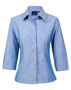 Picture of Winning Spirit Ladies' Wrinkle Free Chambray Shirt 3/4 Sleeve BS04