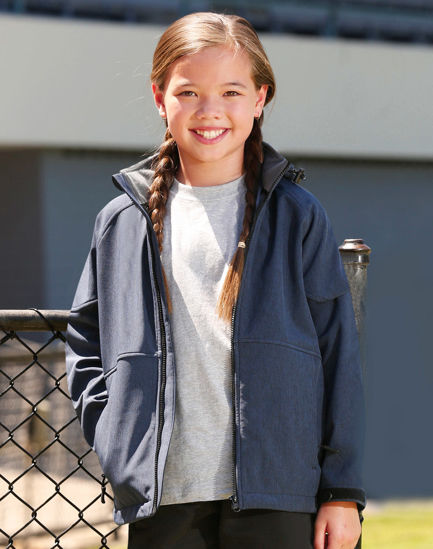 Picture of Winning Spirit Kids' Softshell Full Zip Hoodie JK33K