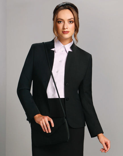 Picture of Winning Spirit Ladies' Wool Blend Stretch Reverse Lapel Jacket M9202