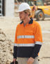 Picture of Winning Spirit Hi-Vis Two Tone Cotton Fleecy Sweat With 3M Tapes SW48