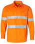 Picture of Winning Spirit Men'S Hi-Vis L/S Drill Shirt With 3M Tapes SW52