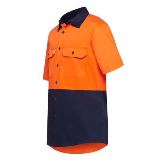 Picture of Hard Yakka Core Hi Vis 2 Tone L/Weight Vented Shirt Y04620