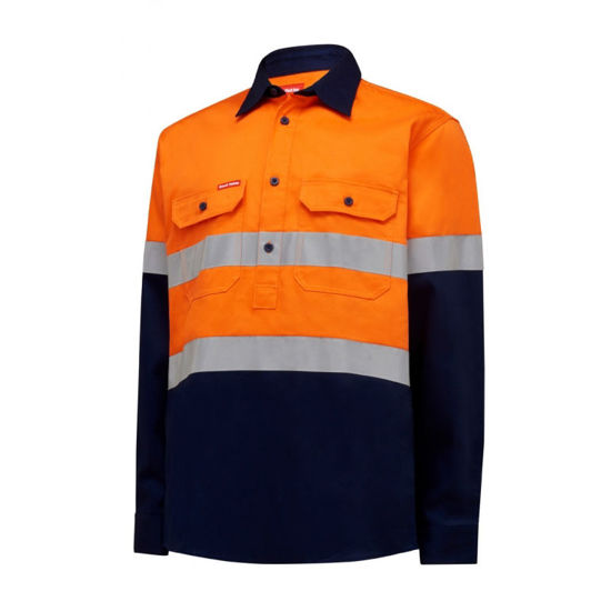 Picture of Hard Yakka Core Hi Vis L/Sl H/Weight Closed Front Taped Shirt Y04615