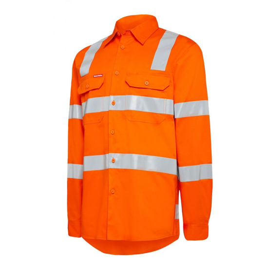 Picture of Hard Yakka Biomotion Hi Vis X Back Shirt Y04275