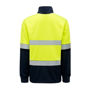 Picture of Hard Yakka Hi Vis 2Tone 1/4 Zip Brushed Fleece Jumper With Tape Y19270