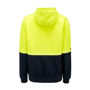 Picture of Hard Yakka Hi Vis 2Tone Brushed Fleece Full Zip Hoodie Y19320