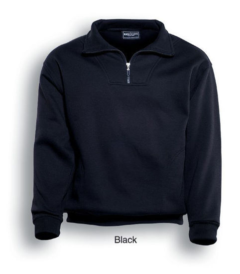 Picture of Bocini Unisex Adult 1/2 Zip Fleece With Pocket CJ817