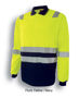 Picture of Bocini Unisex Adult Hi-Vis Polyface/Cotton Backpolo With Tape -Long Sleeve SP0537