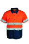 Picture of Bocini Unisex Adult Hi-Vis Short Sleeve Cotton Drill Shirtwith Reflective Tape SS1231