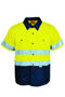 Picture of Bocini Unisex Adult Hi-Vis Short Sleeve Cotton Drill Shirtwith Reflective Tape SS1231