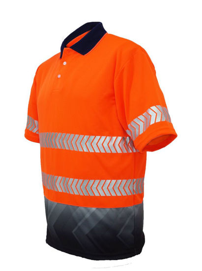 Picture of Bocini Unisex Adult Hi-Vis Short Sleeve Sublimated Reflective Polo SP0723