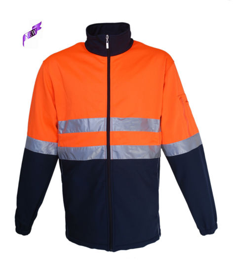 Picture of Bocini Unisex Adult Hi-Vis Soft Shell Jacket Withreflective Tape SJ1103