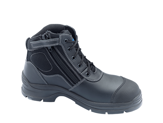 Picture of Blundstone Black Leather Zip Side Ankle Safety Hiker. 319