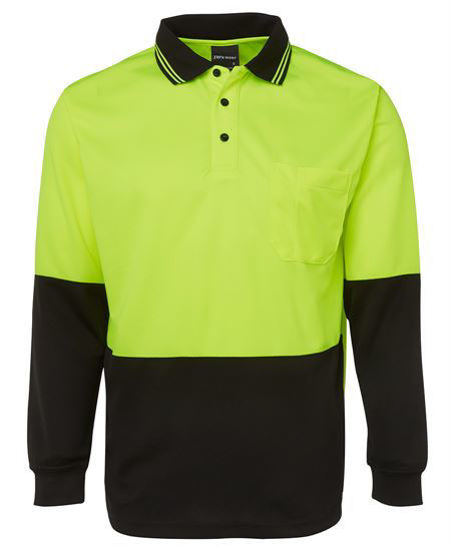 Picture of JB's wear Hi Vis Long Sleeve Trad Polo 6HVPL