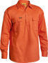 Picture of Bisley Closed Front Hi Vis Drill Shirt Long Sleeve BSC6433