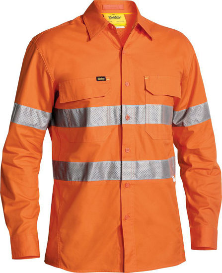 Picture of Bisley 3M Taped X Airflow Ripstop Hi Vis Shirt Long Sleeve BS6416T