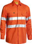 Picture of Bisley 3M Taped Cool Lightweight Hi Vis Drill Shirt Long Sleeve BS6897