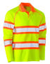 Picture of Bisley Taped Double Hi Vis Mesh Polo Long Sleeve BK6223T