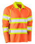 Picture of Bisley Taped Double Hi Vis Mesh Polo Long Sleeve BK6223T