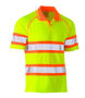 Picture of Bisley Taped Double Hi Vis Mesh Polo Short Sleeve BK1223T