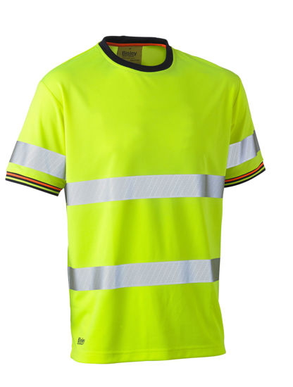 Picture of Bisley Taped Hi Vis Polyester Mesh Short Sleeve T-Shirt BK1220T